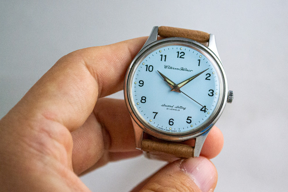 Citizen Homer Second Setting Railway JNR lumeville montre vintage