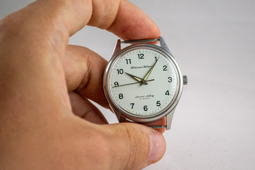 Citizen Homer Second Setting Railway JNR lumeville montre vintage