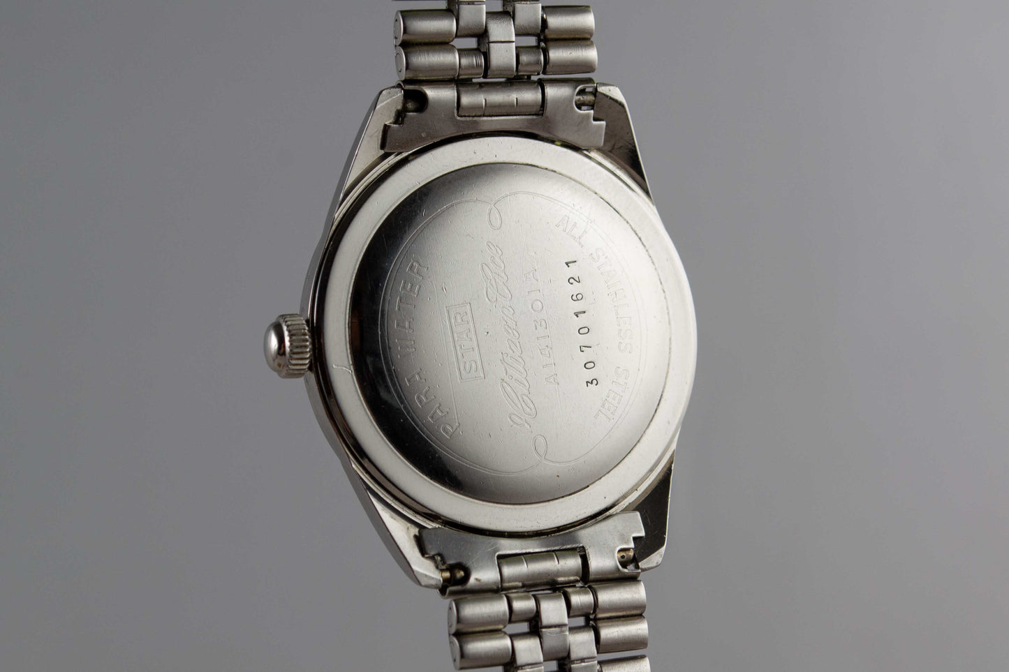 lumeville montre vintage Citizen Ace Parawater Black Dial