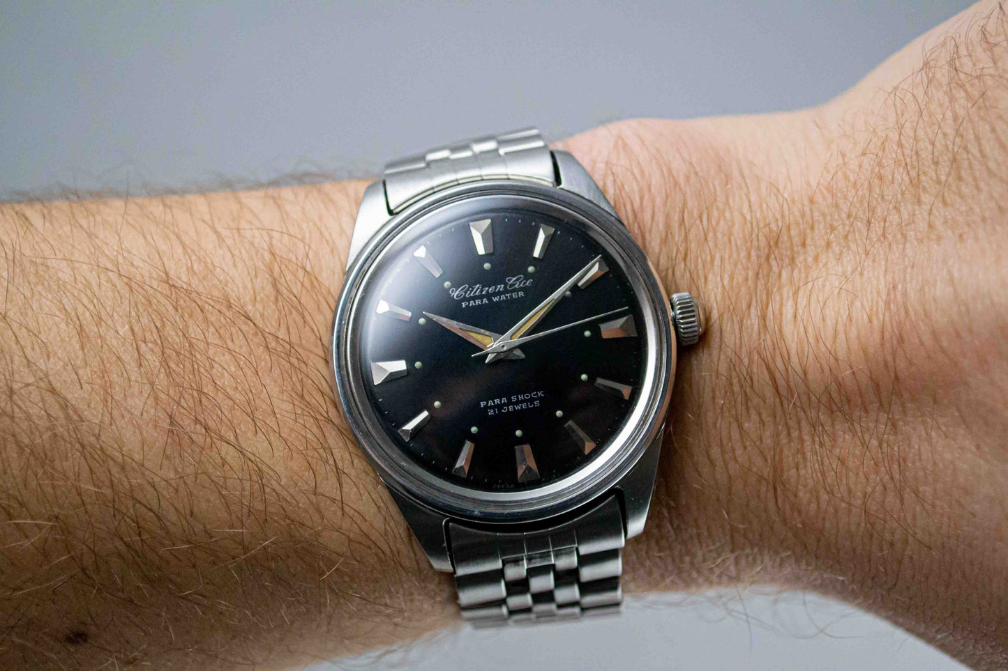 lumeville montre vintage Citizen Ace Parawater Black Dial