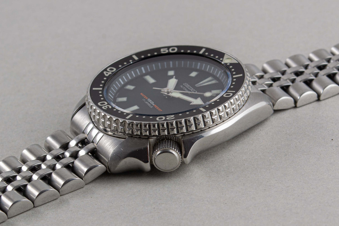 lumeville montre vintage Seiko Diver 7002-7001 JDM patine plongee icone