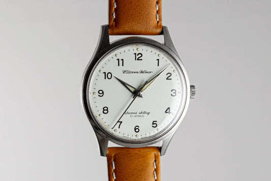 montre vintage Citizen Homer Second Setting Railway JNR lumeville