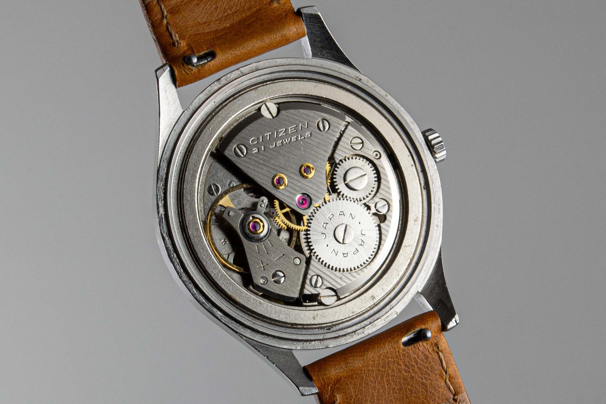 montre vintage Citizen Homer Second Setting Railway JNR lumeville