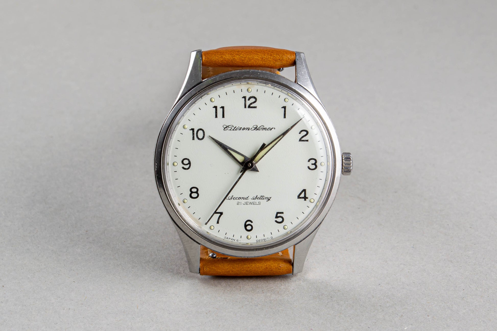 montre vintage Citizen Homer Second Setting Railway JNR lumeville