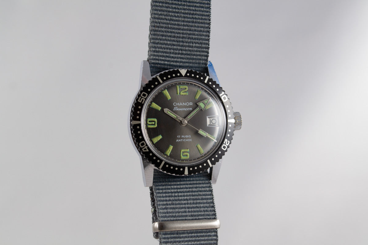 Chanor Besançon Diver mécanique lumeville montre vintage