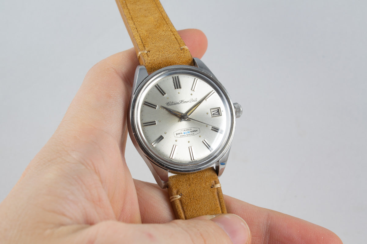 Citizen Homer Date Jumbo de 1964 1801 lumeville montre vintage