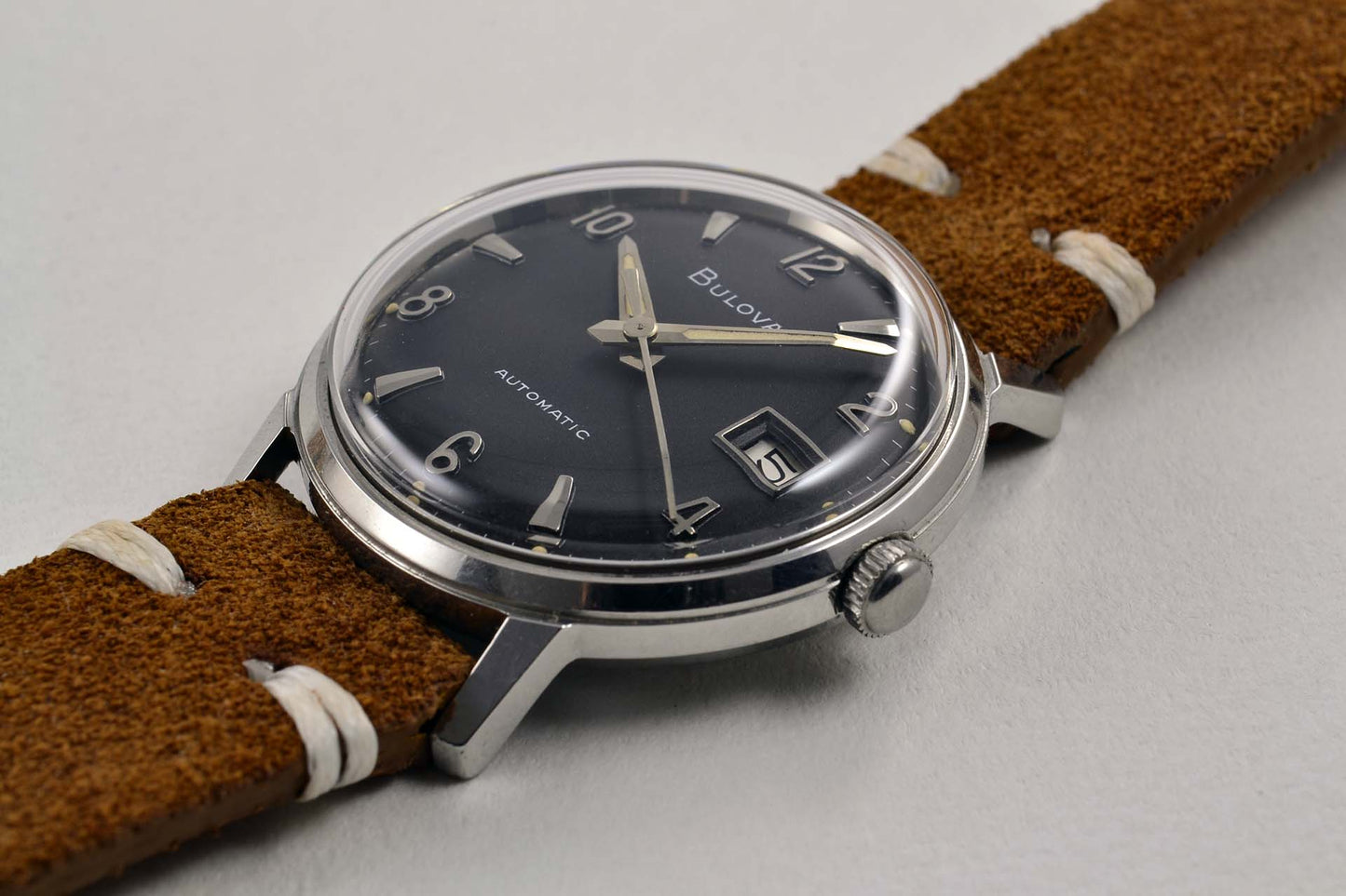 Bulova Black Matte Dial / Puffy Tritium hands - 1967 - LumeVille