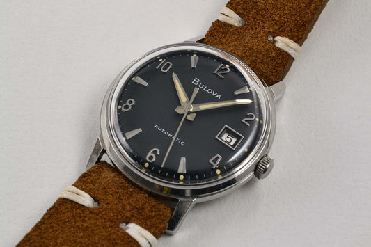 Bulova Black Matte Dial / Puffy Tritium hands - 1967 - LumeVille