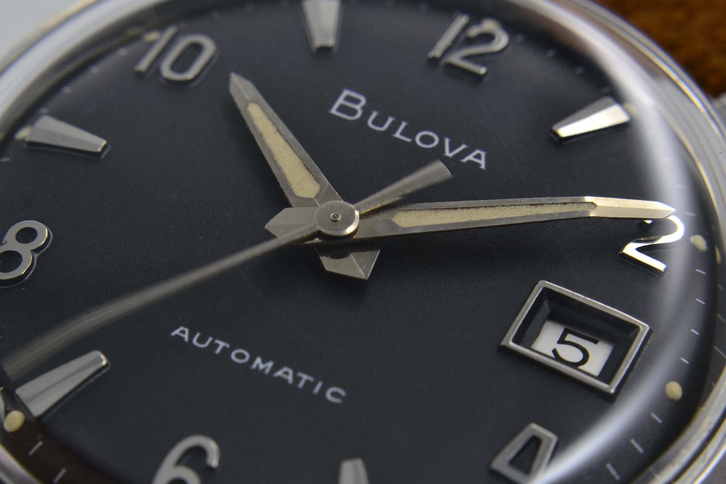 Bulova Black Matte Dial / Puffy Tritium hands - 1967 - LumeVille