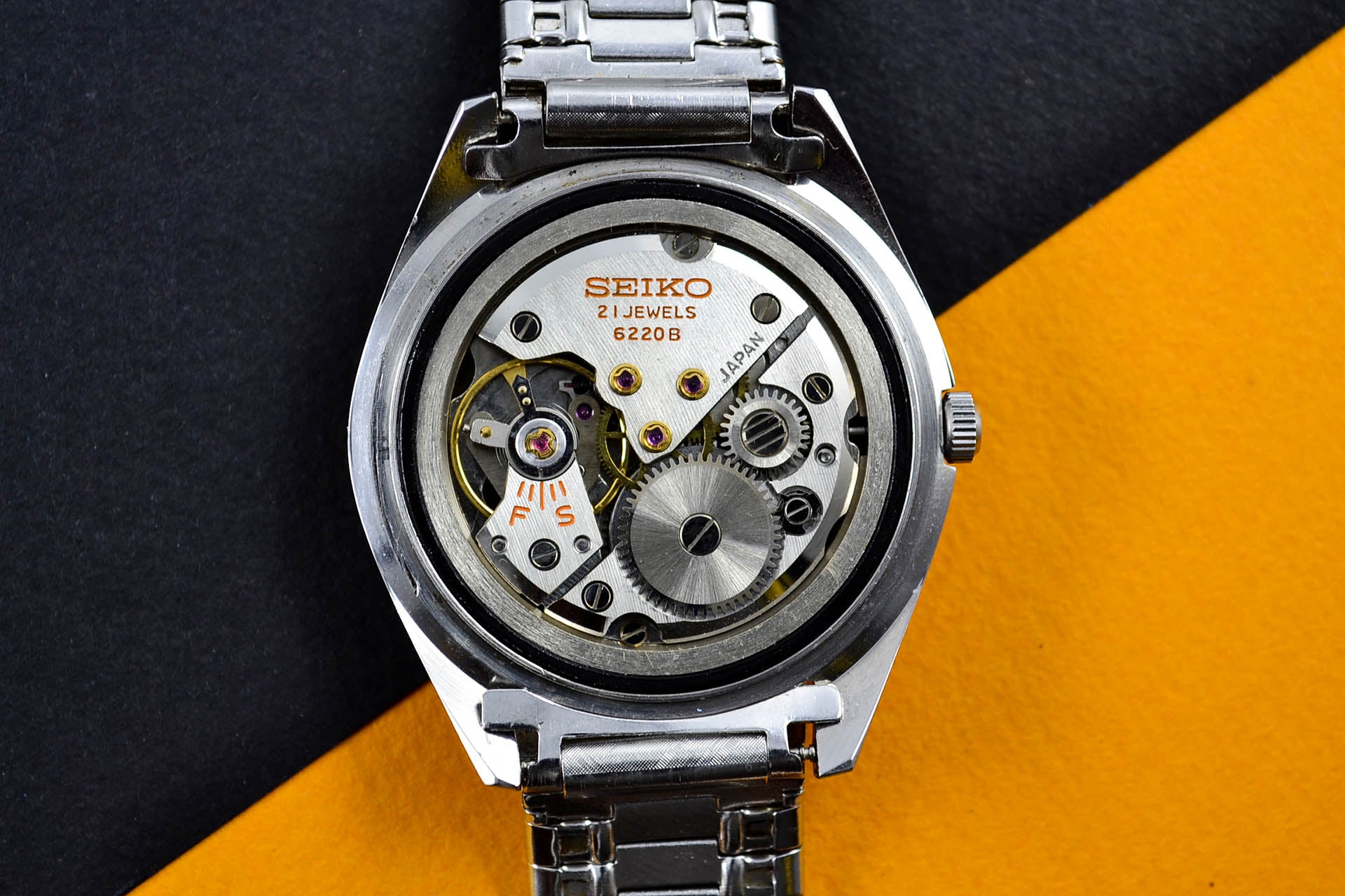 lumeville montre vintage Seiko Skyliner Gris Ardoise 6220-8010