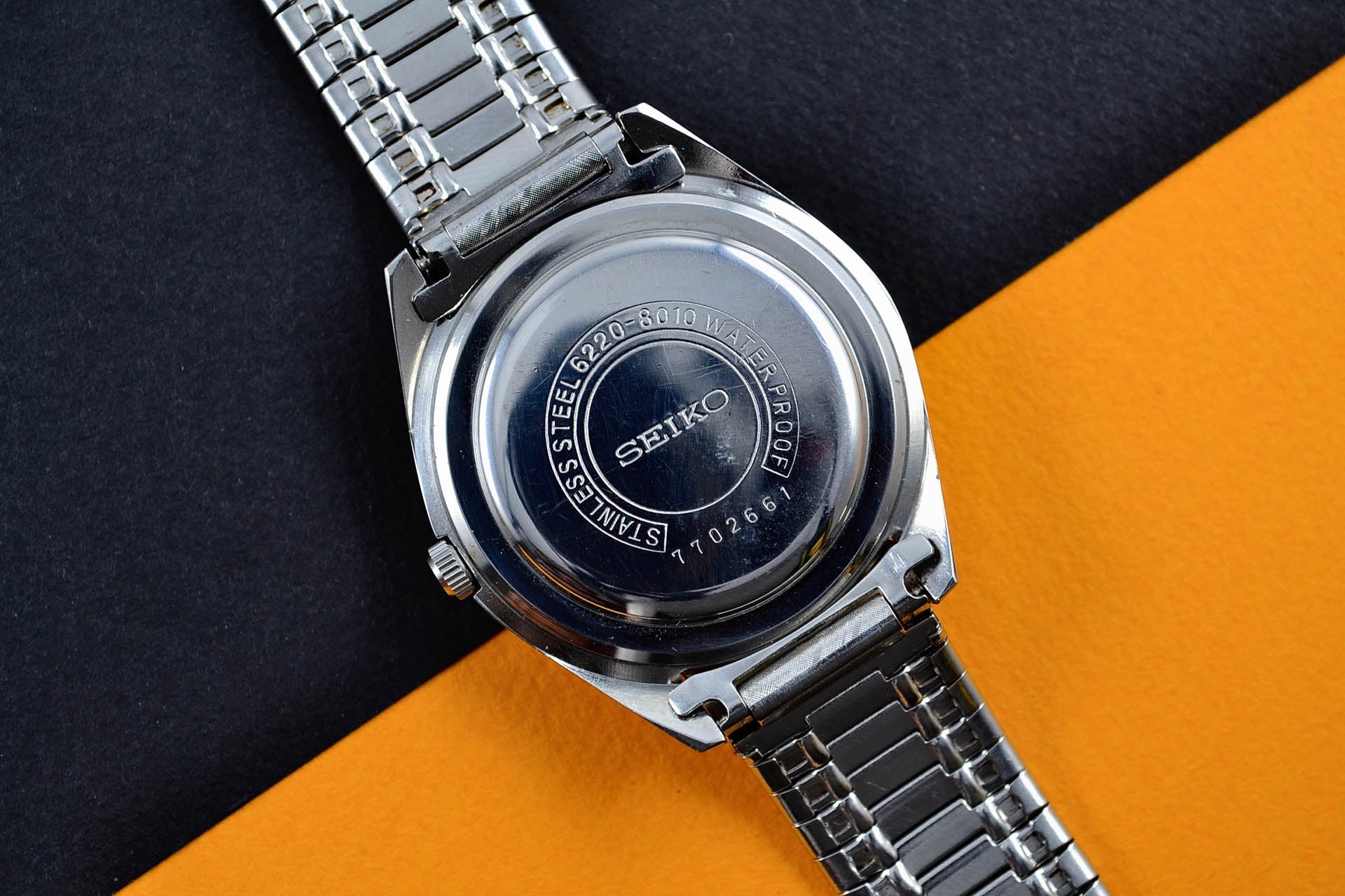lumeville montre vintage Seiko Skyliner Gris Ardoise 6220-8010