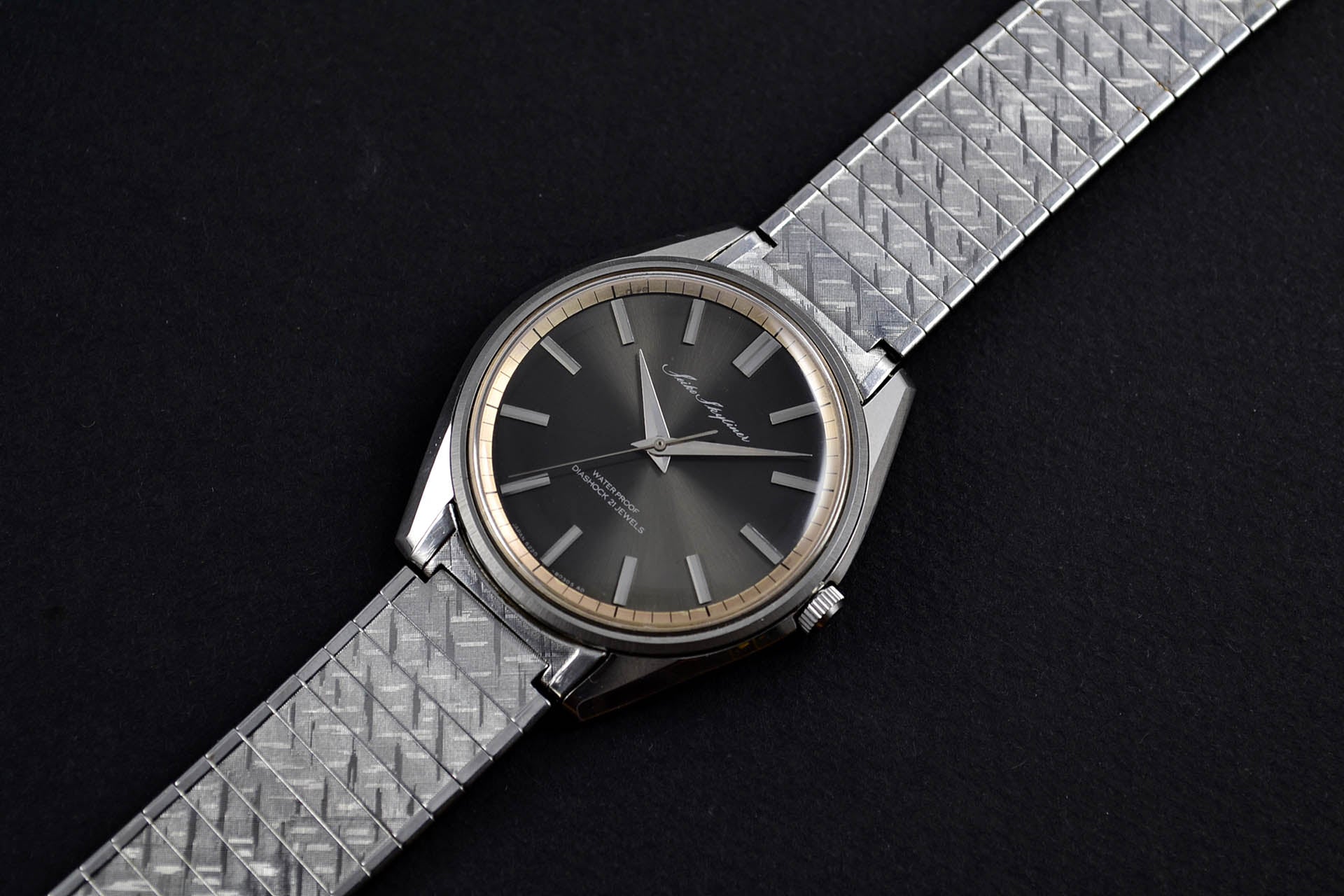 lumeville montre vintage Seiko Skyliner Gris Ardoise 6220-8010