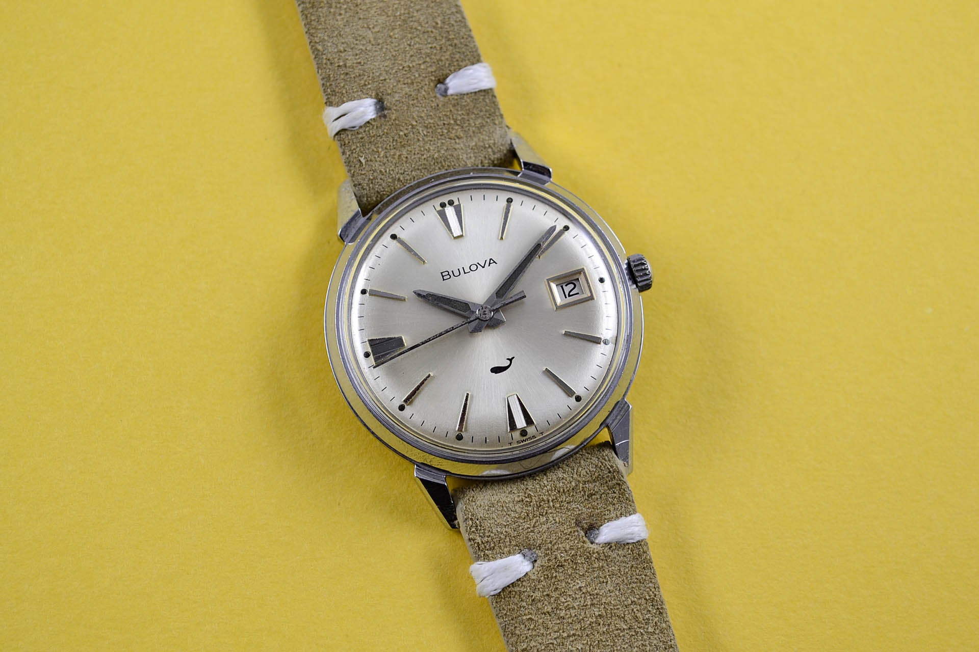 Bulova Sea King Baleine 1969 lumeville montre vintage