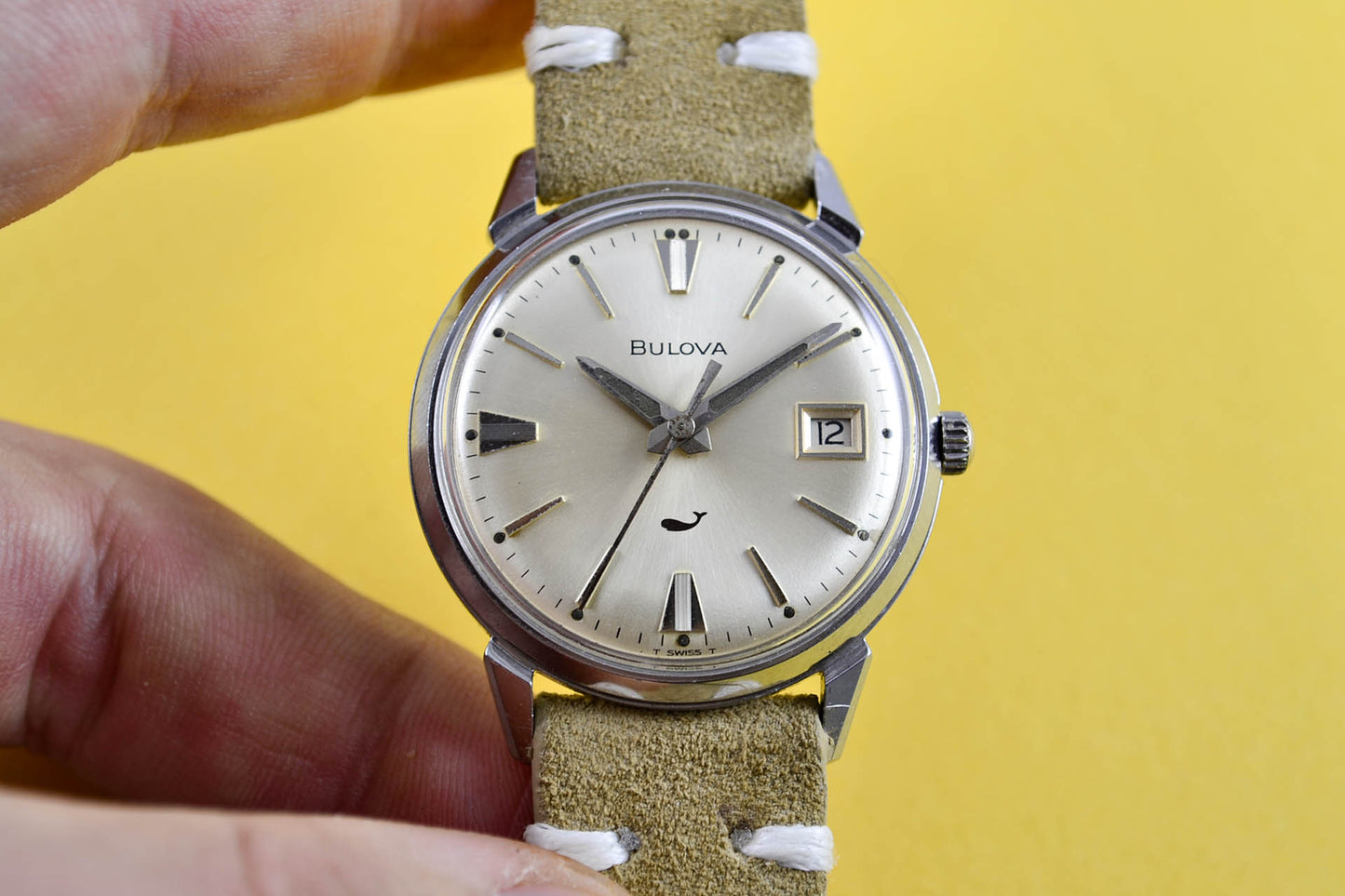 Bulova Sea King Baleine 1969 lumeville montre vintage