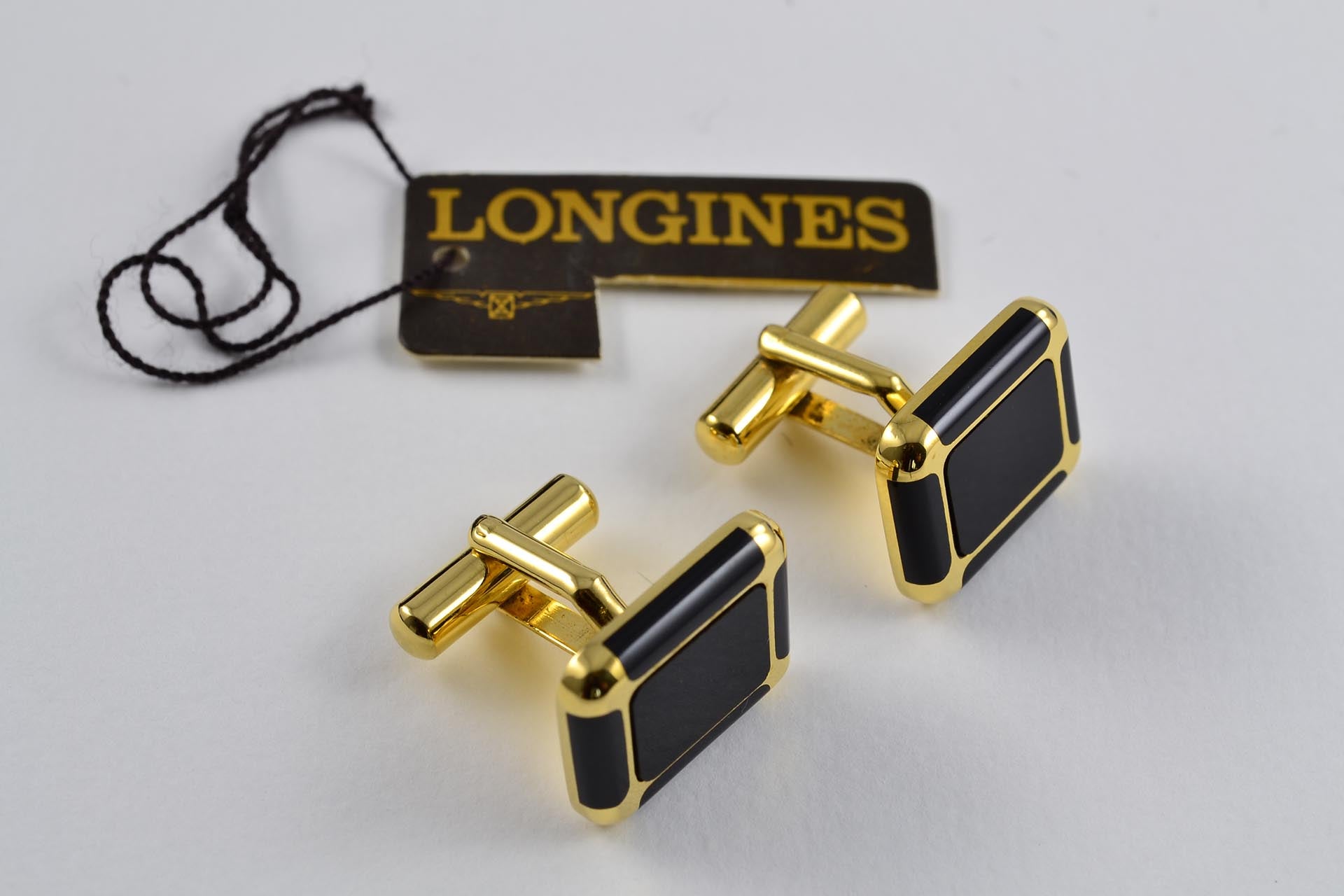 Longines - Boutons de manchette et bouton de col en onyx - LumeVille