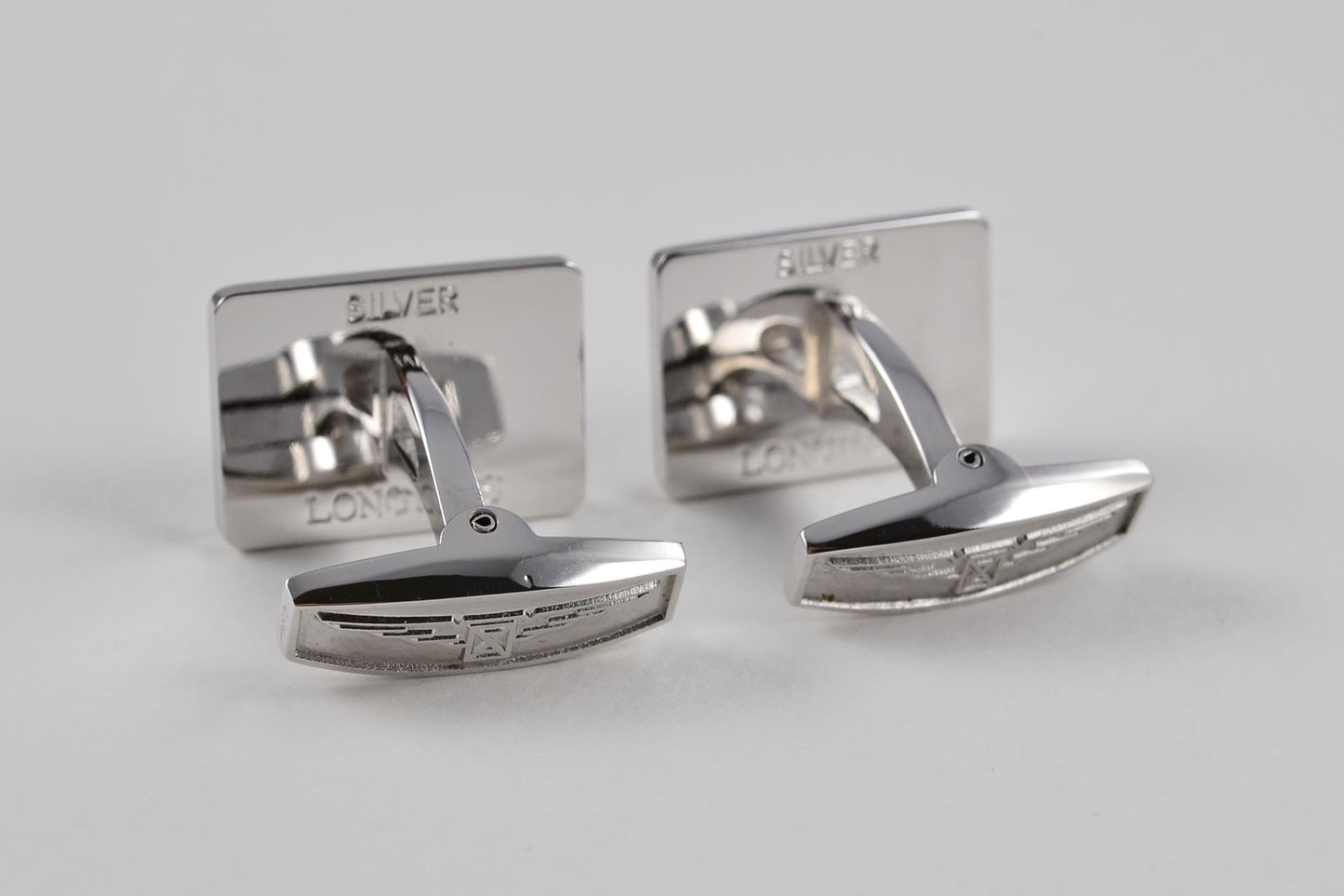 Longines - Boutons de manchette et pince à cravate en argent et en onyx - LumeVille