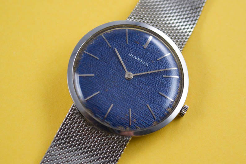Juvenia Slim Vagues Bleues lumeville montre vintage