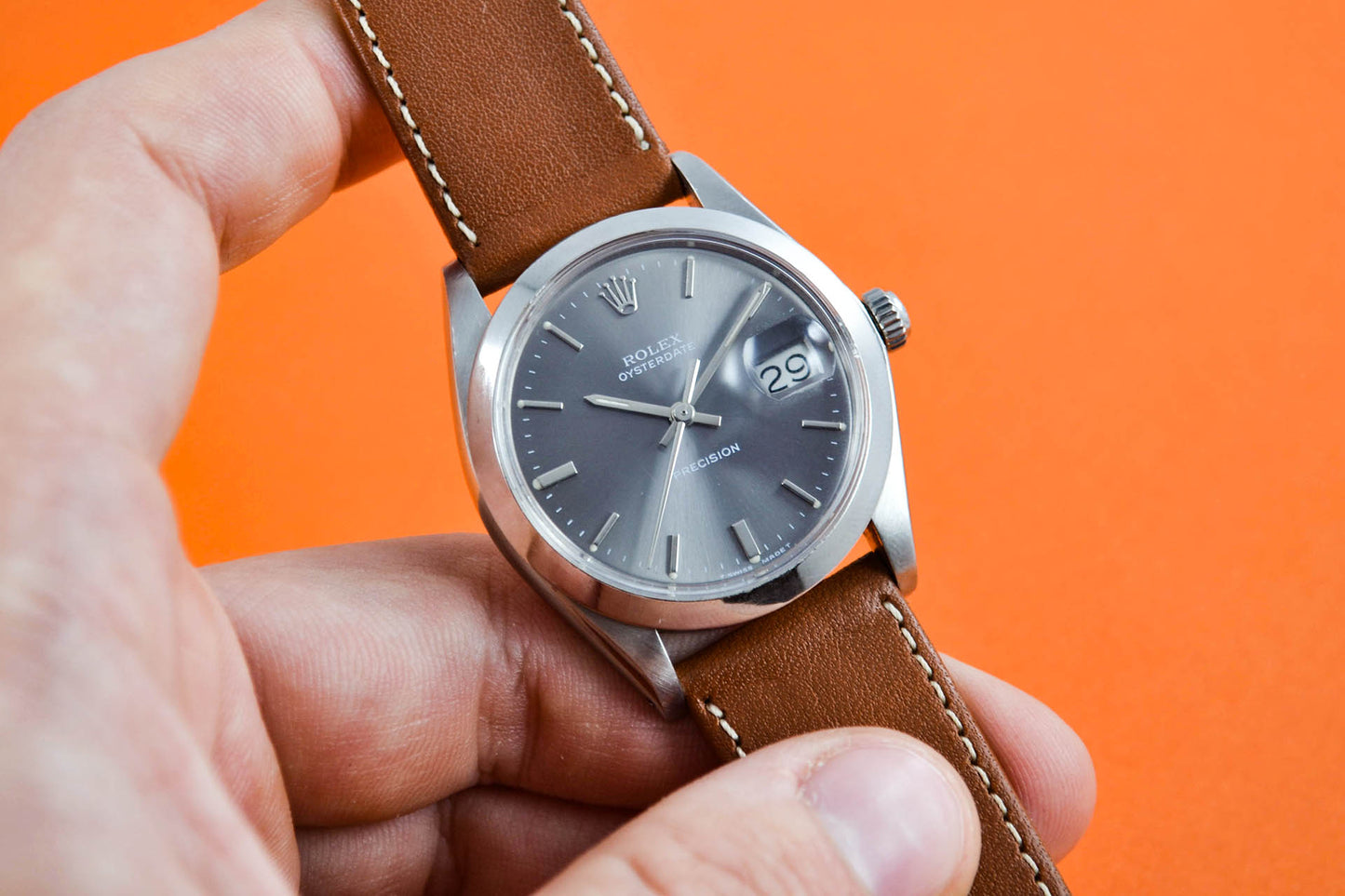 Rolex 6694 Oyster Precision Grise lumeville montre vintage