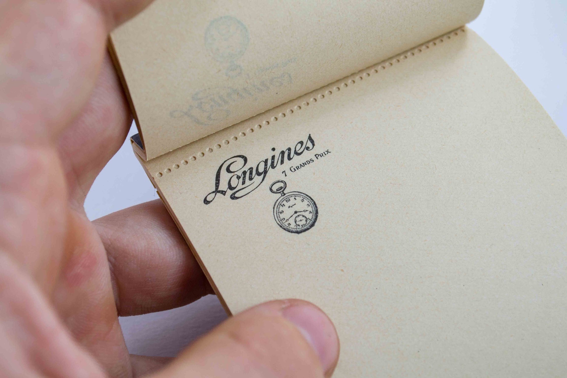Longines  Carnet bloc note 7 Grands Prix lumeville montre vintage