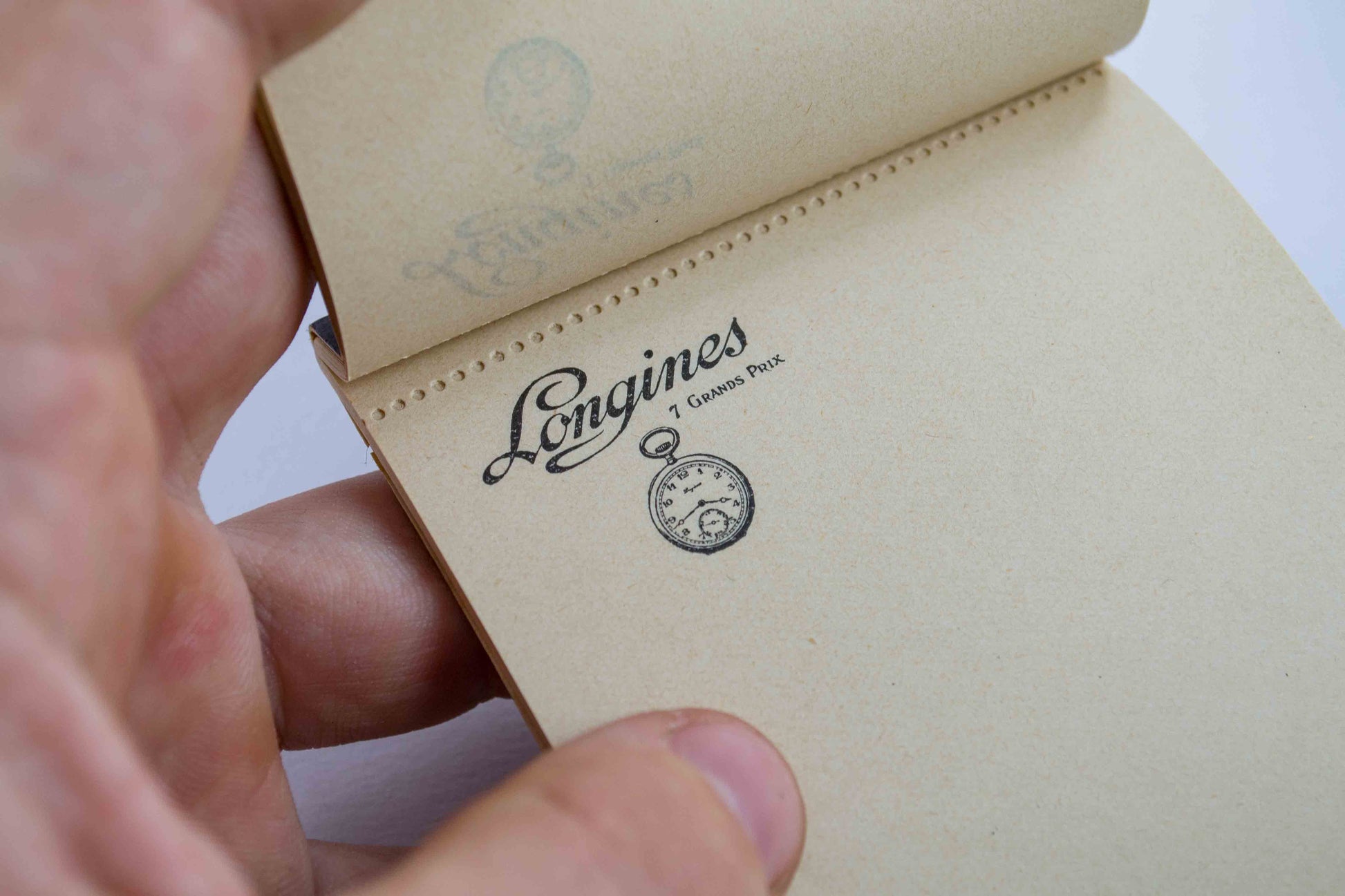 Longines  Carnet bloc note 7 Grands Prix lumeville montre vintage