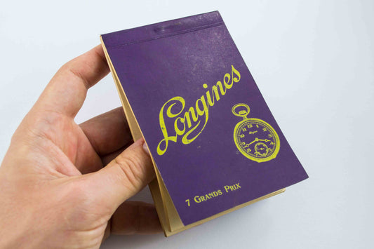 Longines  Carnet bloc note 7 Grands Prix lumeville montre vintage
