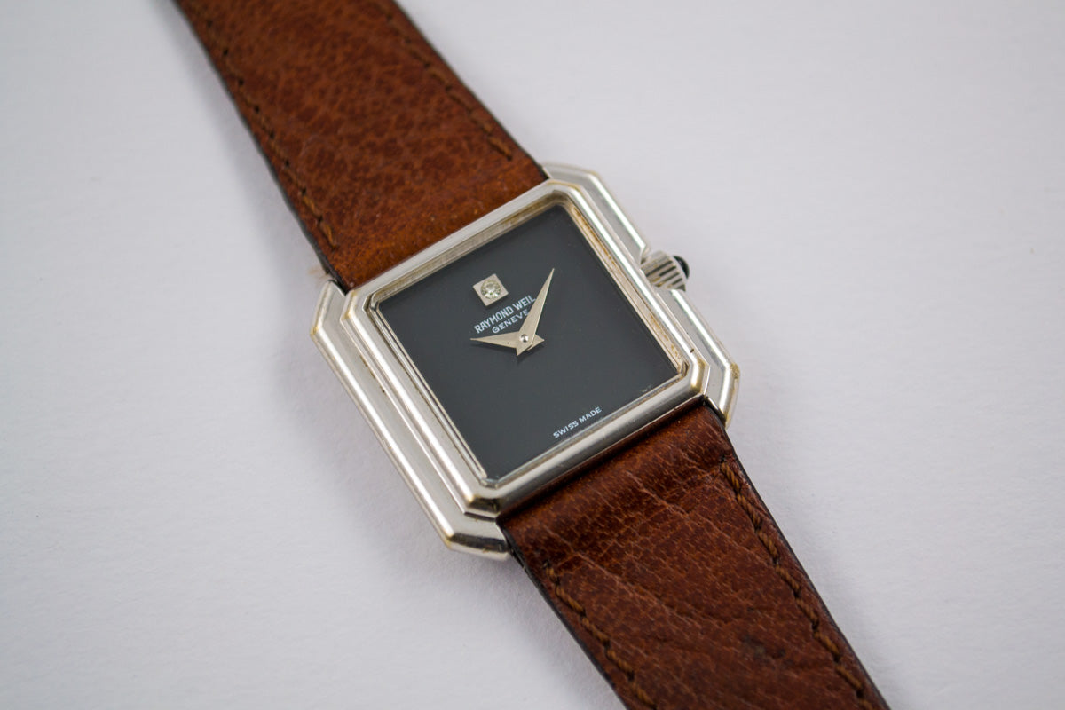 Raymond Weil Lady Laquée diamant lumeville montre vintage