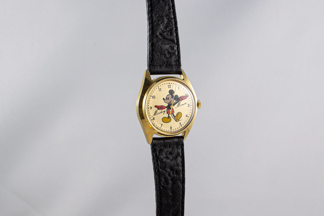 Seiko Mickey Mouse gold Walt Disney circa 1970