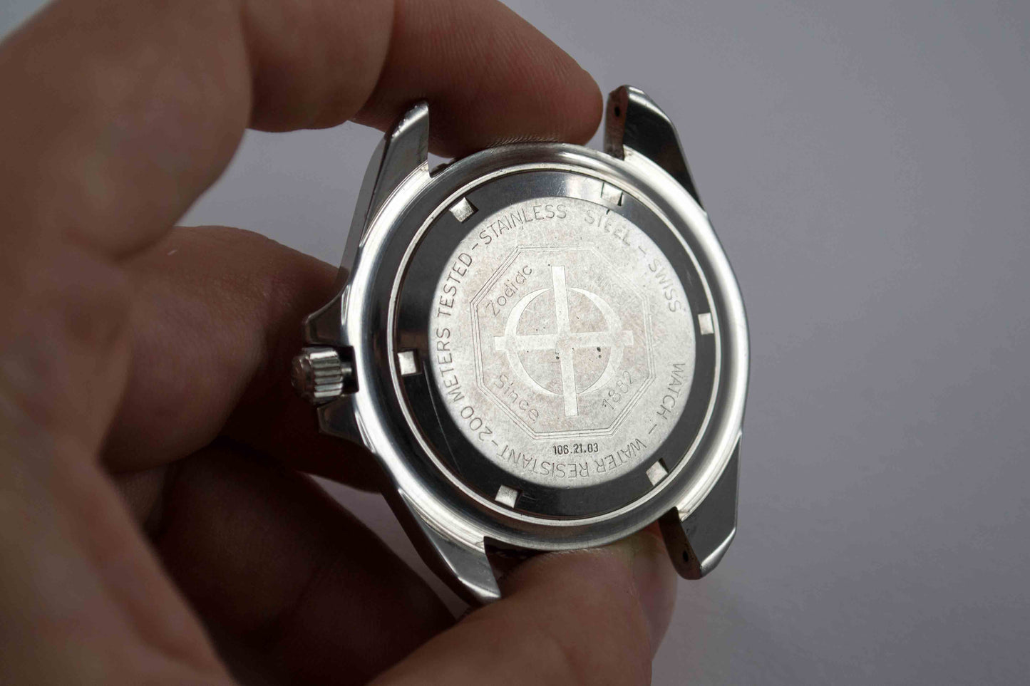 Zodiac Diver Red Dot Jumbo 106.21.03 lumeville montre vintage
