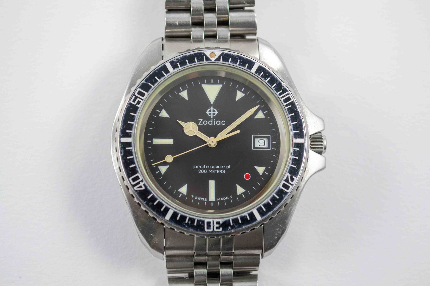 Zodiac Diver Red Dot Jumbo 106.21.03 lumeville montre vintage
