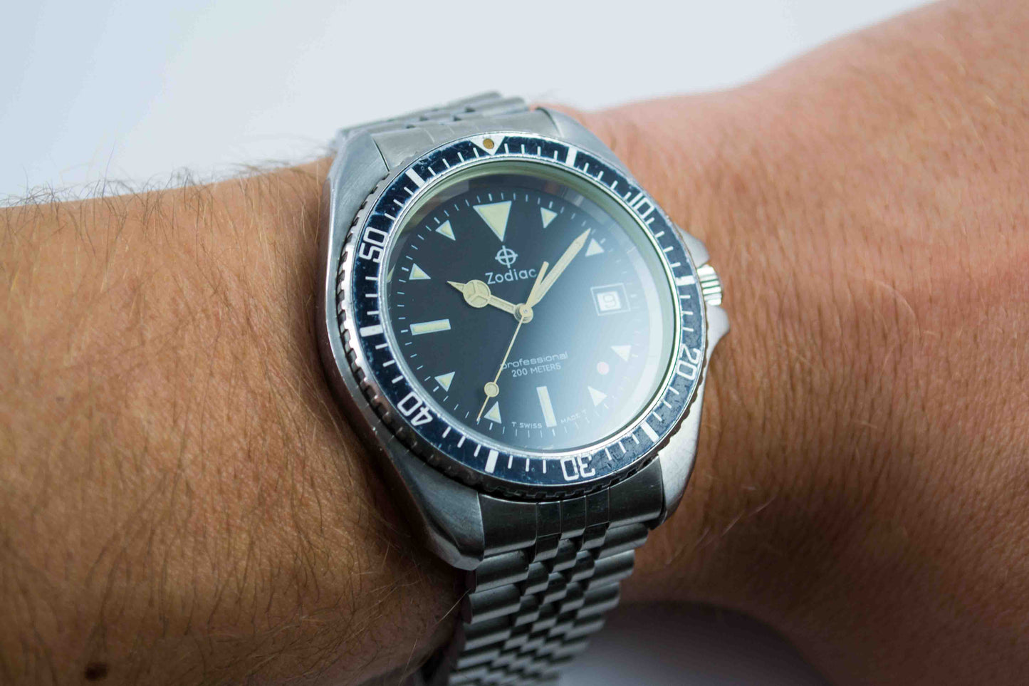 Zodiac Diver Red Dot Jumbo 106.21.03 lumeville montre vintage