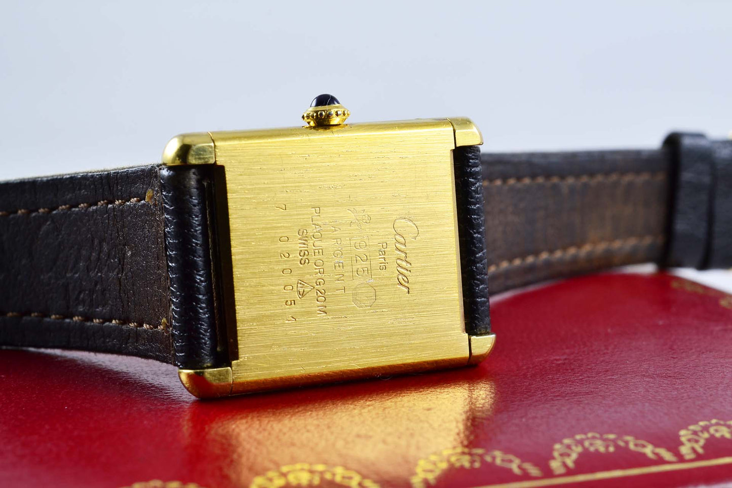 Must de Cartier Tank Homme mécanique onyx vers 1977 - LumeVille