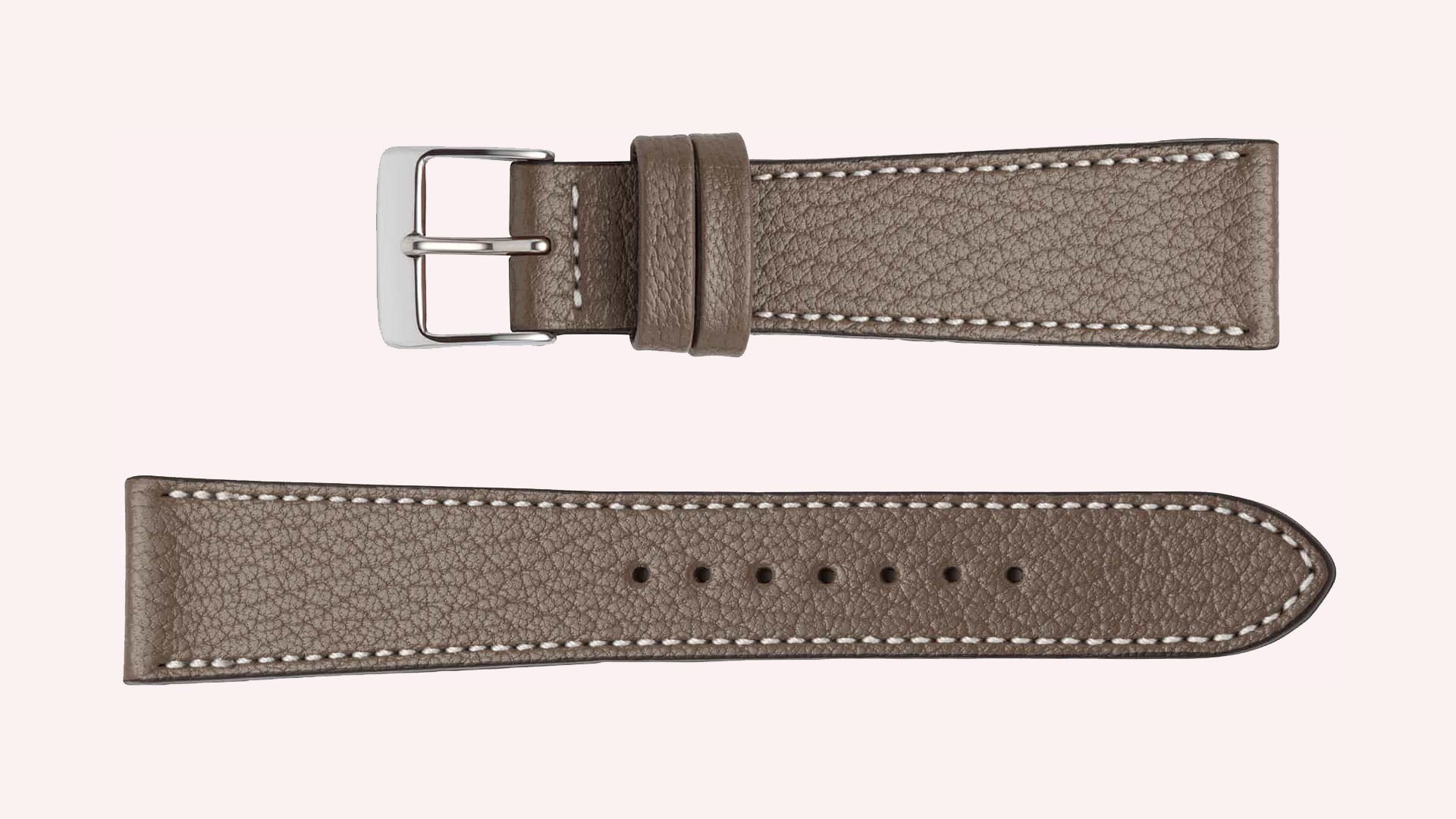 bracelet Goat cuir chèvre lumeville montre vintage gris taupe