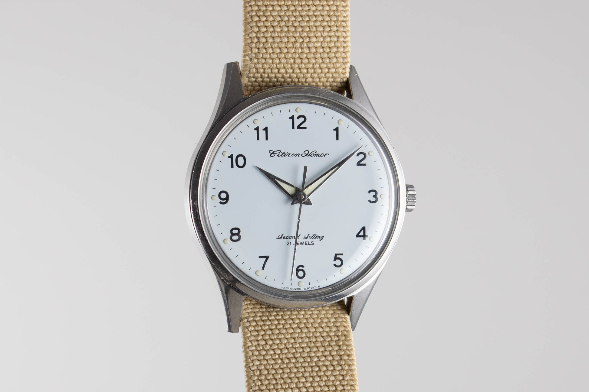 Citizen Homer Second Setting Railway JNR lumeville montre vintage