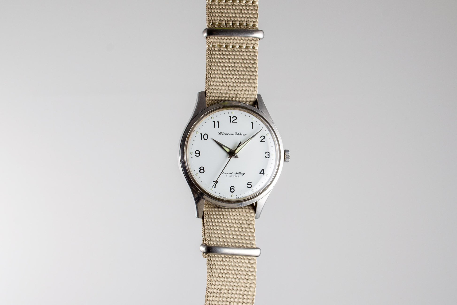 Citizen Homer Second Setting Railway JNR lumeville montre vintage