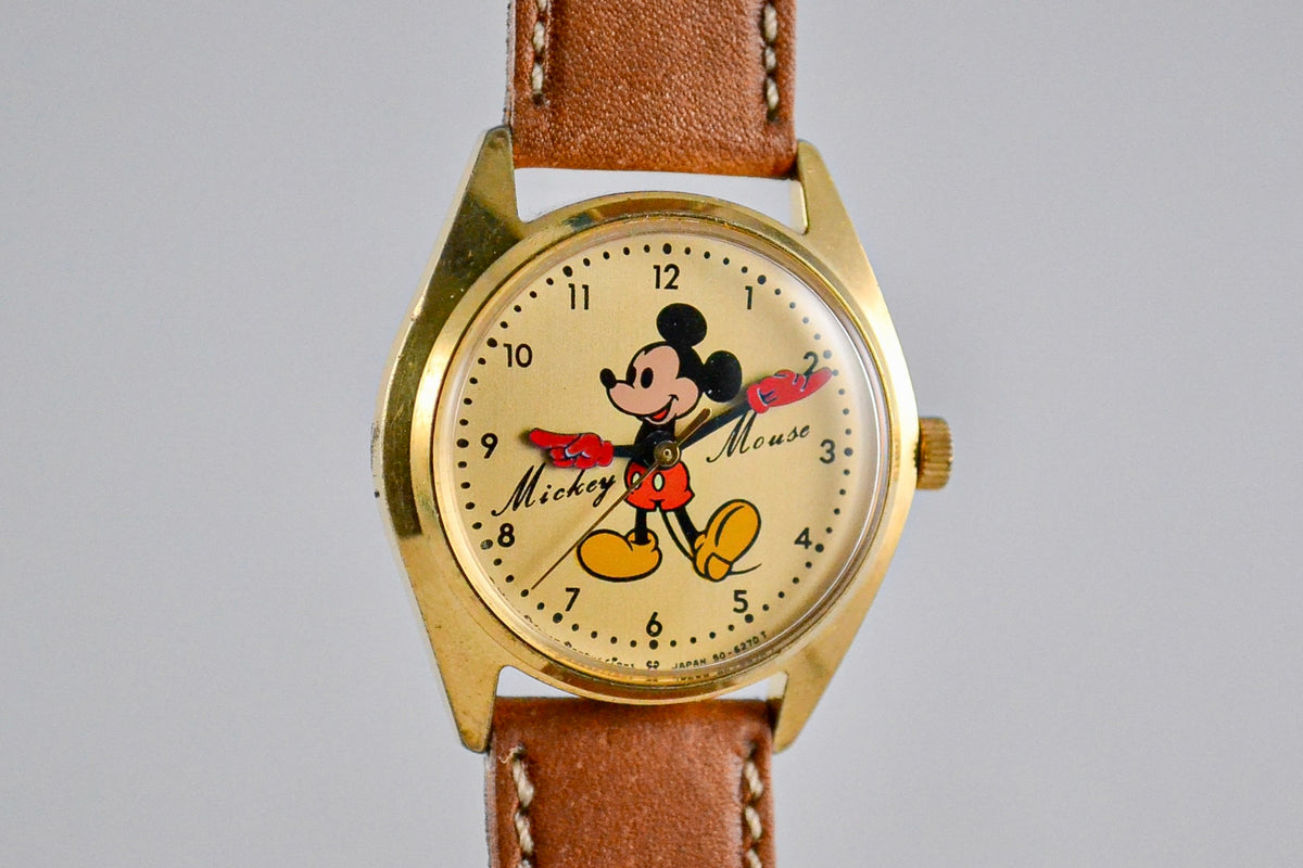 RARE Vintage Disney Store DS-38 Mickey Mouse Skeleton Watch - Gold Tone Vintage 1980s Gold tone Seiko Mickey Mouse | Mercari main image 4