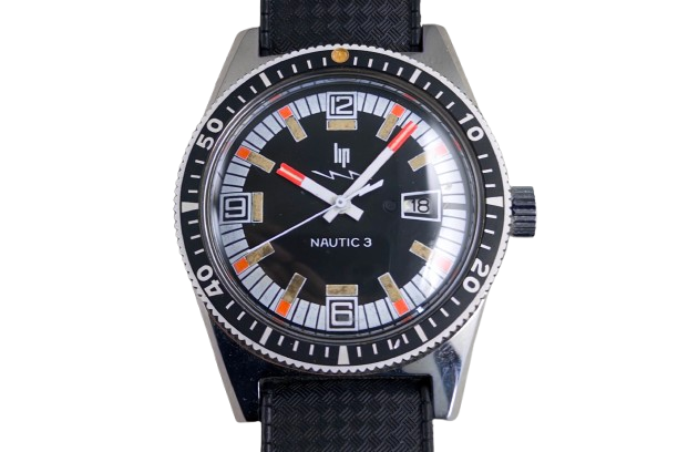 Lip Nautic 3 Diver Electronic r184 lumeville vintage watch
