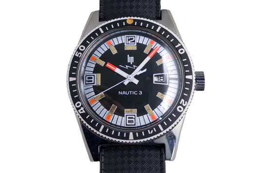 Lip Nautic 3 Diver Electronic r184 lumeville vintage watch