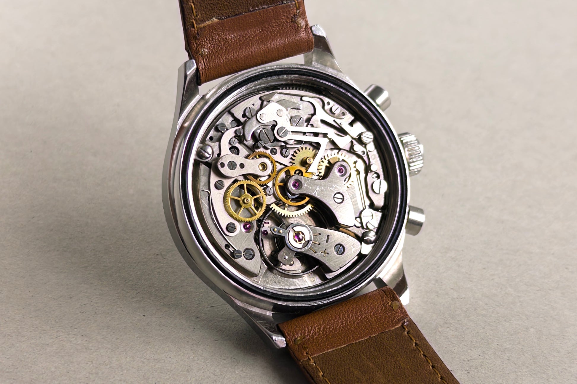 Mayet Skin Diver Chronograph reverse panda dial circa 1965 - vintage French watch