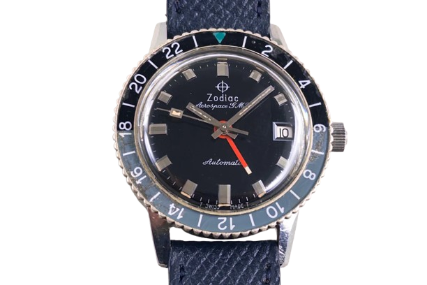 Zodiac Aerospace GMT 752-925 Bakelite lumeville vintage watch