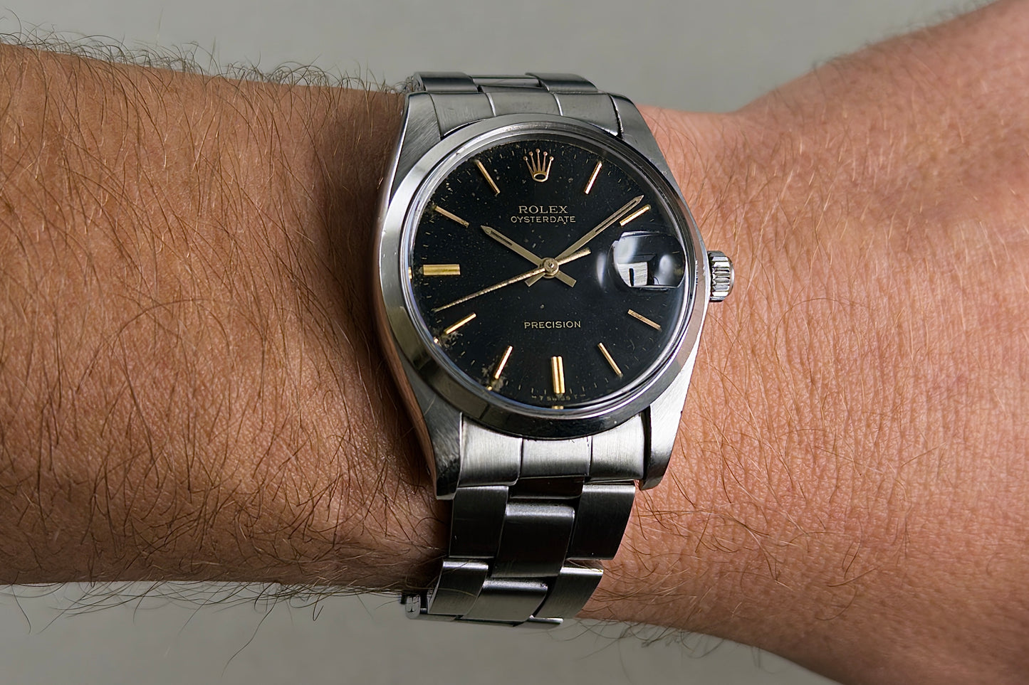 Rolex Oysterdate Precision 6694 gilt stardust dial 1967 - vintage Rolex watch