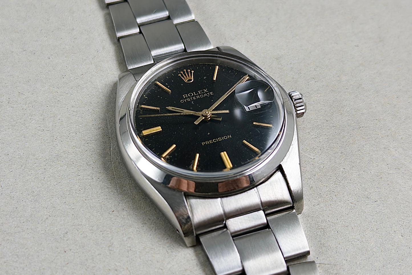 Rolex Oysterdate Precision 6694 gilt stardust dial 1967 - vintage Rolex watch