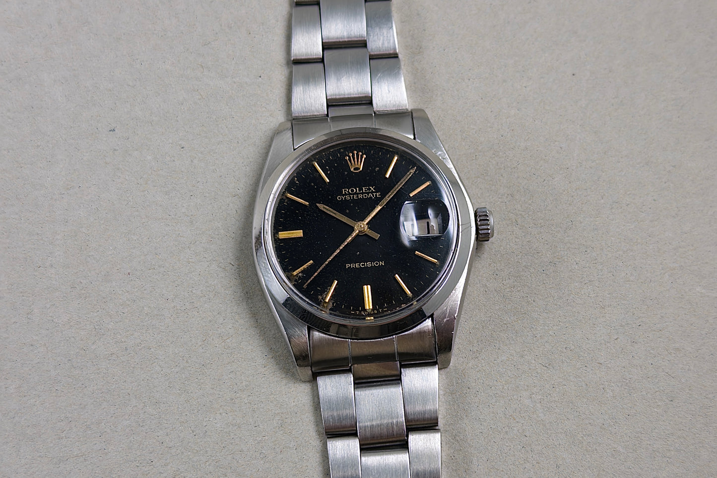 Rolex Oysterdate Precision 6694 gilt stardust dial 1967 - vintage Rolex watch