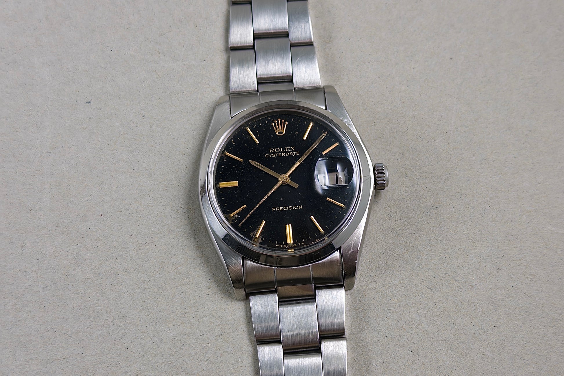 Rolex Oysterdate Precision 6694 gilt stardust dial 1967 - vintage Rolex watch