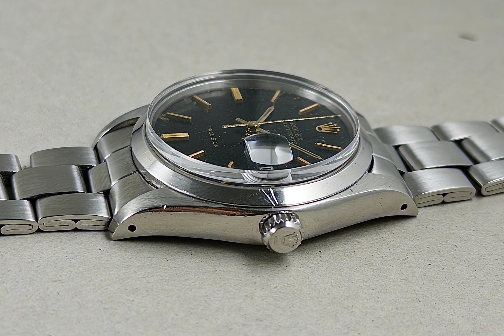 Rolex Oysterdate Precision 6694 gilt stardust dial 1967 - vintage Rolex watch