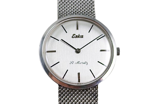 Eska St. Moritz 10-128 ultra-thin dress watch 1960s - vintage Swiss watch