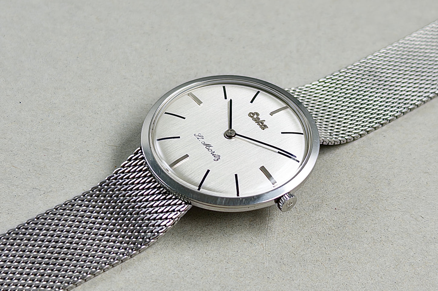 Eska St. Moritz 10-128 ultra-thin dress watch 1960s - vintage Swiss watch
