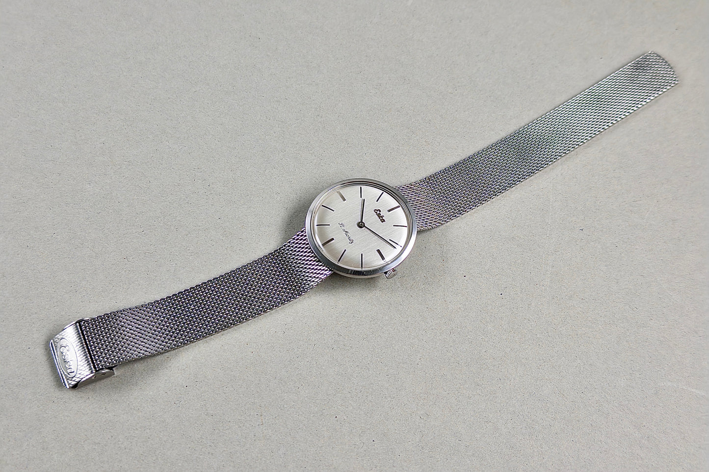 Eska St. Moritz 10-128 ultra-thin dress watch 1960s - vintage Swiss watch