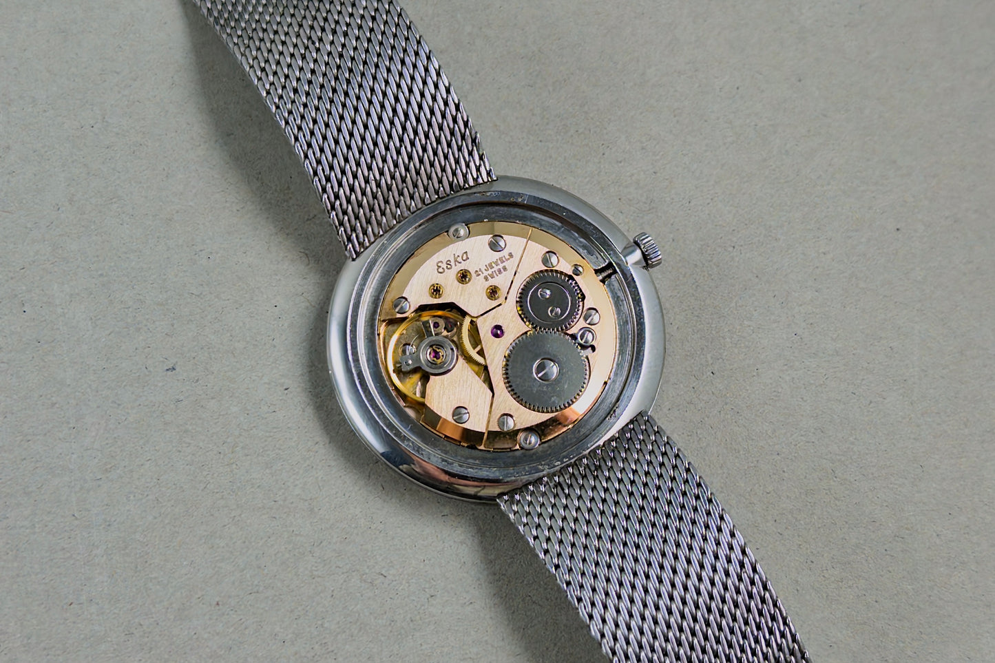 Eska St. Moritz 10-128 ultra-thin dress watch 1960s - vintage Swiss watch