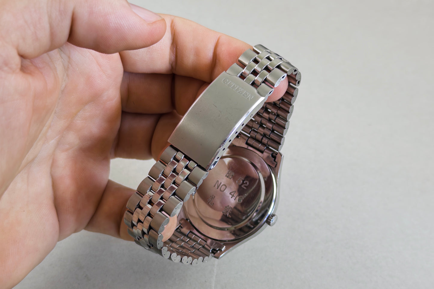 Rolex Oyster Precision 6426 shown on a steel jubilee bracelet with folding clasp