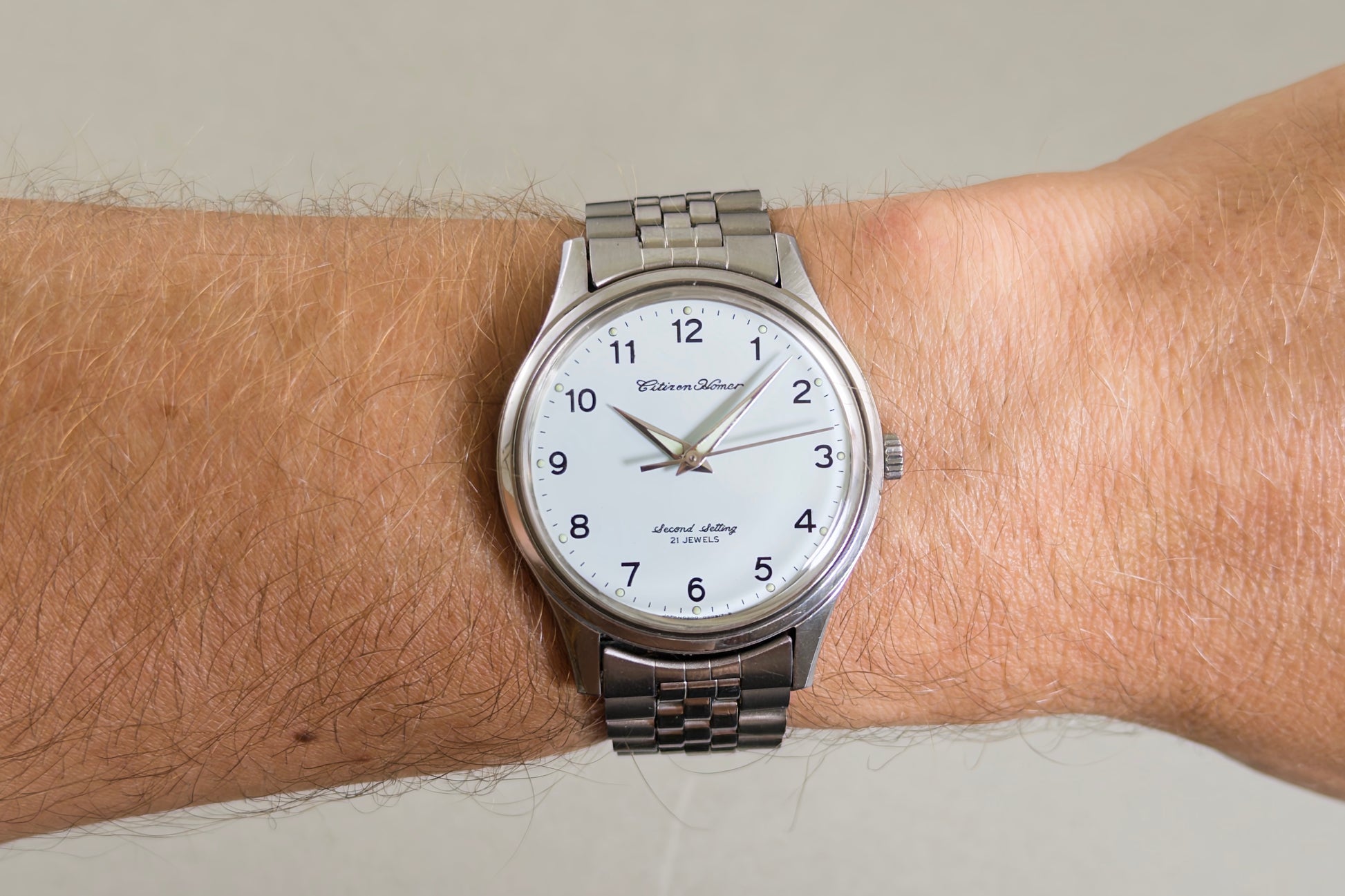 Citizen Homer Second Setting worn on the wrist